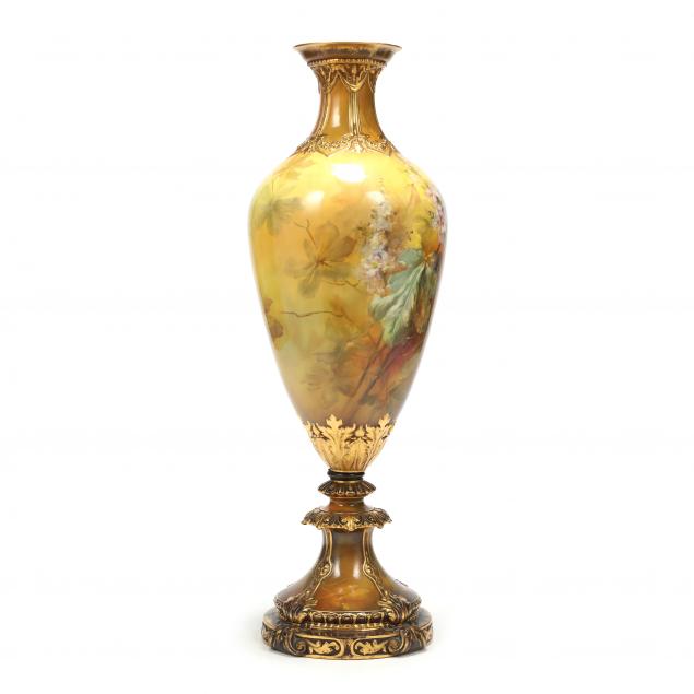 large-royal-bonn-porcelain-floor-vase-signed