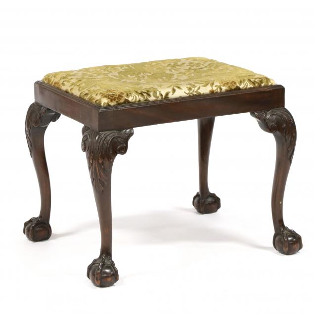 chippendale-style-carved-mahogany-stool