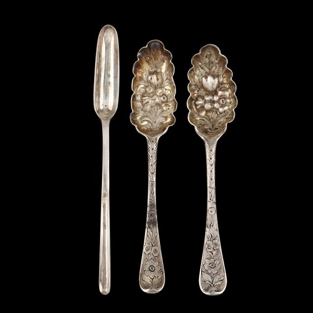 three-english-silver-servers