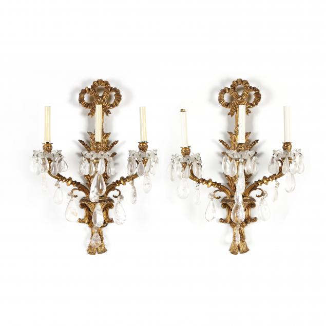 pair-of-ormolu-and-crystal-three-light-sconces