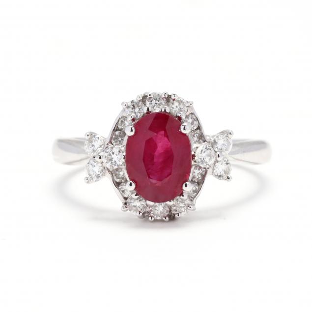 18KT White Gold, Ruby, and Diamond Ring (Lot 2099 - Luxury Accessories