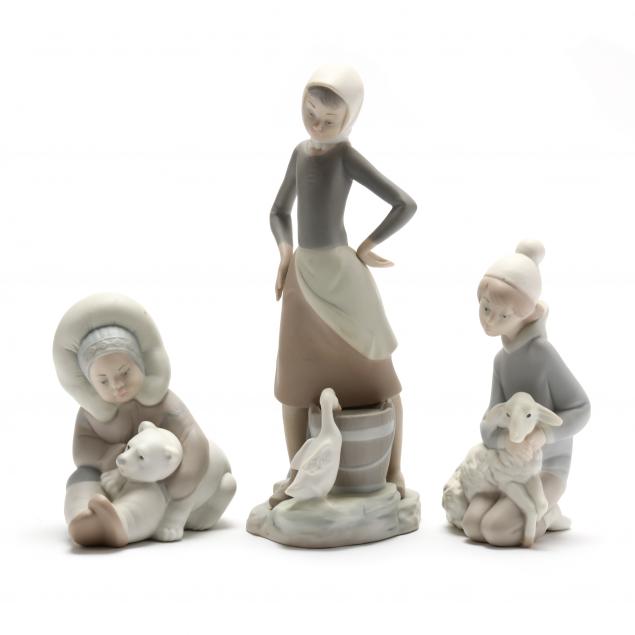 three-lladro-porcelain-children-figurines