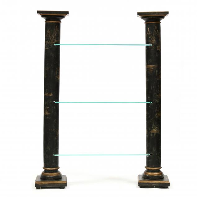 chinoiserie-architectural-column-shelves