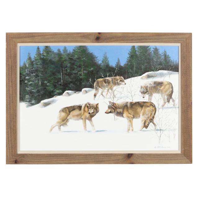 peter-darro-american-1917-1997-pack-of-wolves-in-the-snow