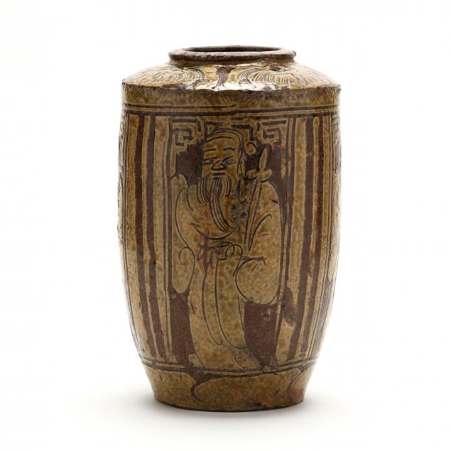 a-chinese-earthenware-pottery-vase-with-immortals