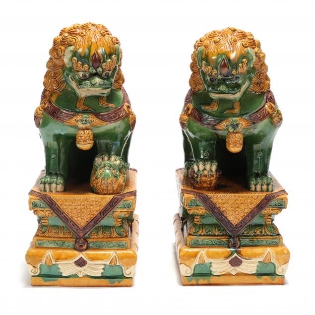 a-pair-of-large-chinese-glazed-foo-lions