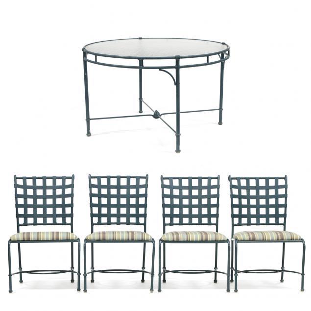 brown-jordan-patio-table-and-four-chairs