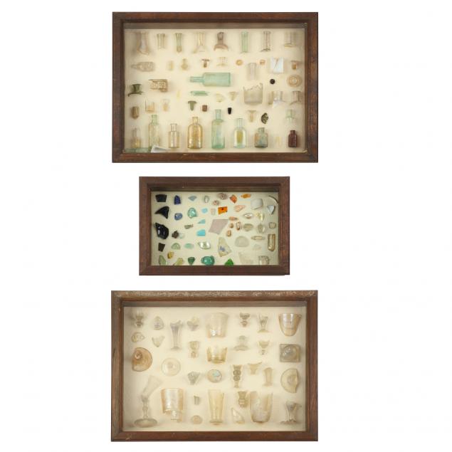 three-charleston-artifact-boxes-of-glass