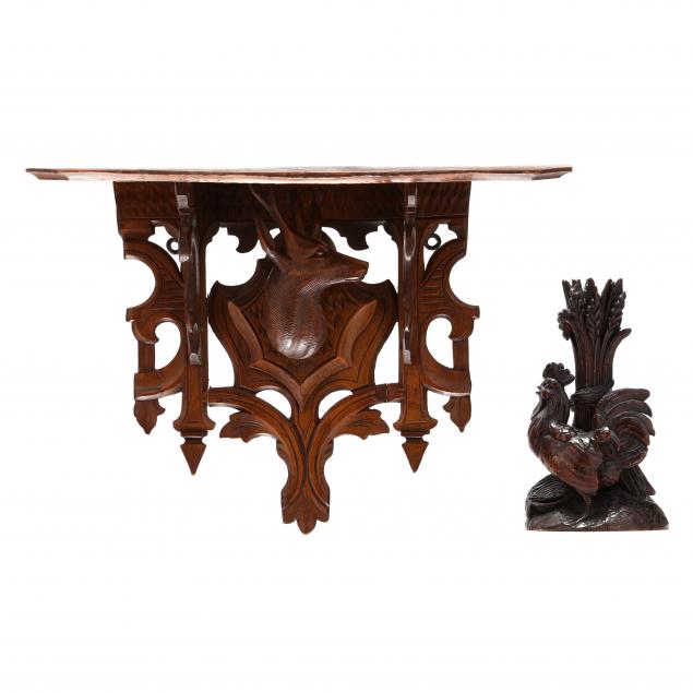 black-forest-carved-rooster-and-bracket-shelf