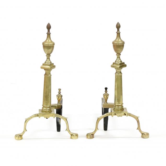 harvin-pair-of-chippendale-style-brass-andirons