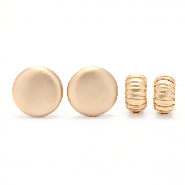 two-pairs-of-gold-earrings