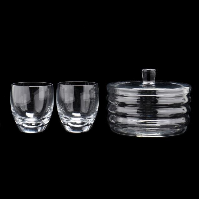 baccarat-lidded-biscuit-box-and-pair-of-tumblers