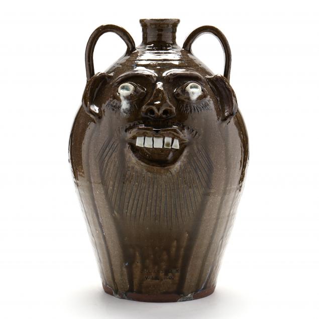 melted-eyes-face-jug-charles-lisk-vale-nc-b-1952