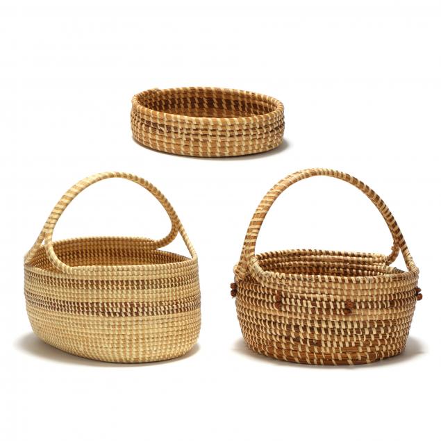 three-charleston-sweetgrass-baskets-dorothy-washington