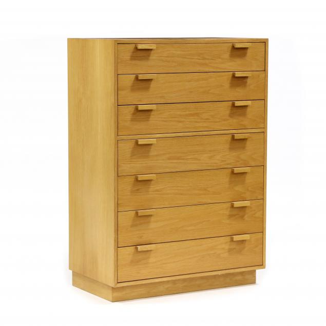 charles-webb-american-1928-2019-post-modern-oak-semi-tall-chest-of-drawers