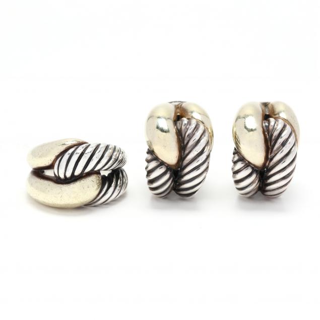 gold-and-sterling-silver-i-infinity-knot-i-ring-and-earrings-david-yurman