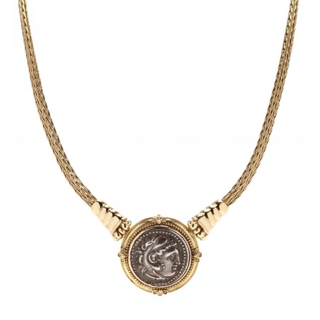 gold-necklace-with-coin-pendant