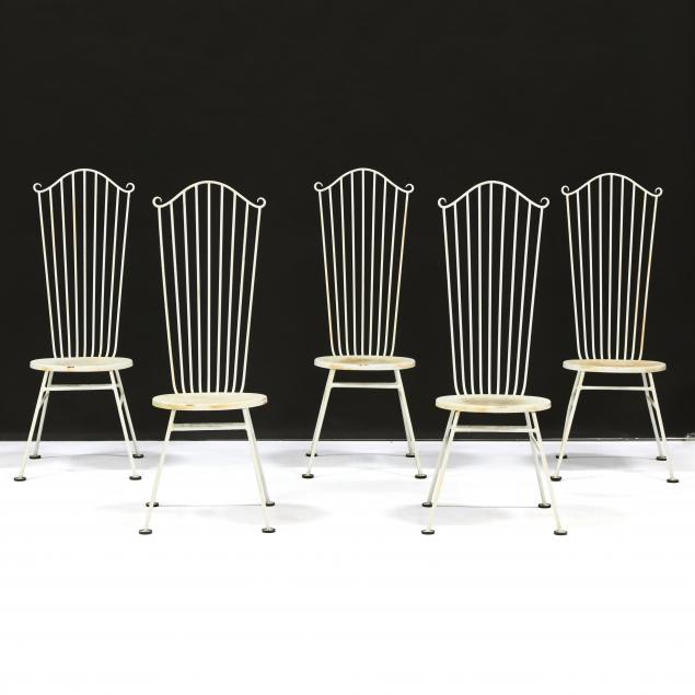 set-of-five-vintage-iron-patio-chairs