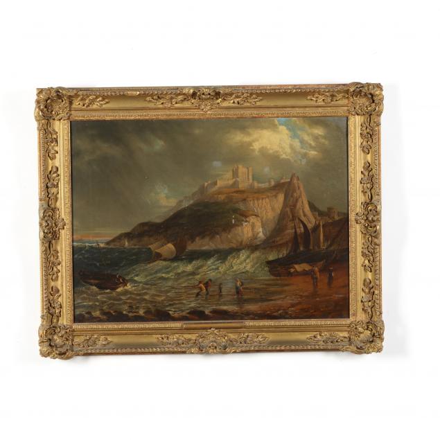 attributed-thomas-miles-richardson-sr-british-1784-1848-castle-on-a-hill-by-the-sea