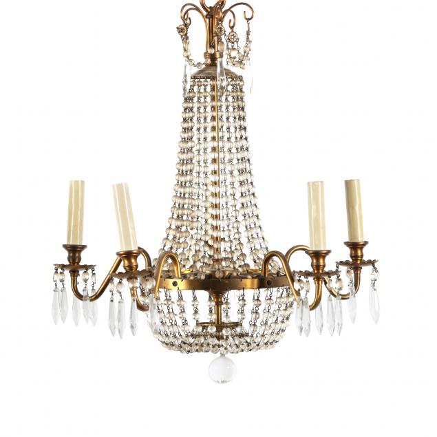 hollywood-regency-five-light-glass-bead-chandelier