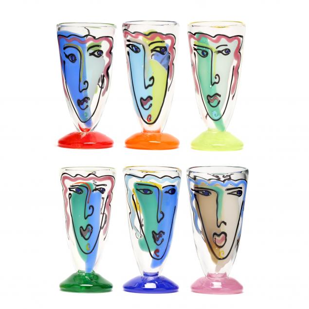 bernstein-nc-set-of-six-i-face-i-water-glasses