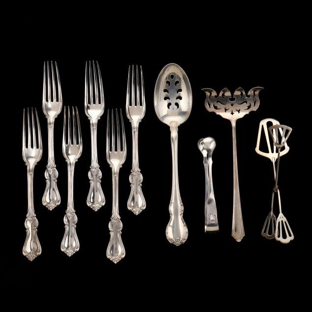 ten-assorted-sterling-silver-continental-silver-flatware-items