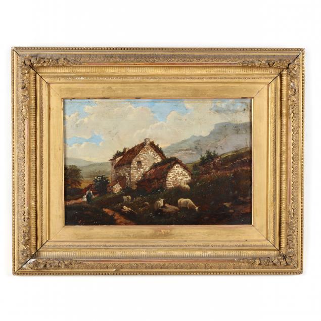 scottish-school-19th-century-landscape-with-stone-cottage