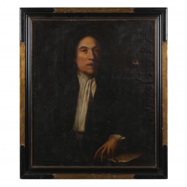 english-school-18th-century-portrait-of-a-man-with-compass