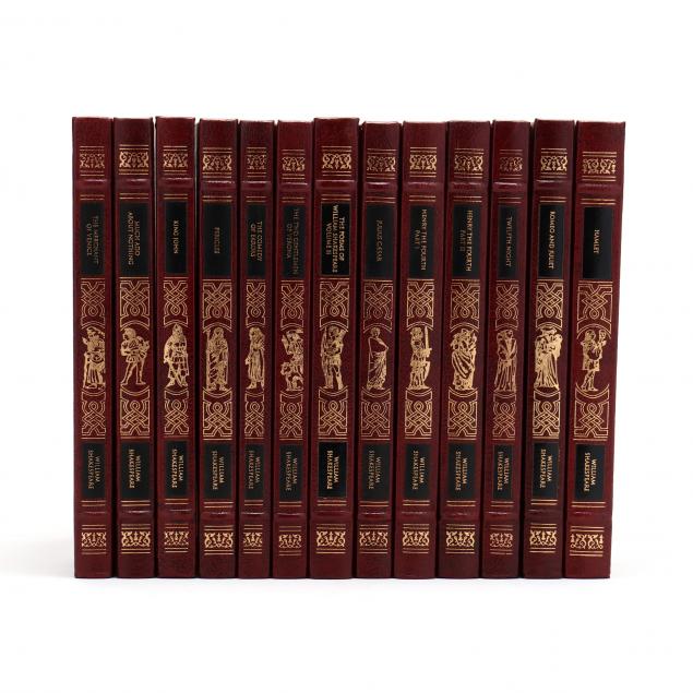 thirteen-finely-bound-easton-press-volumes-of-shakespeare