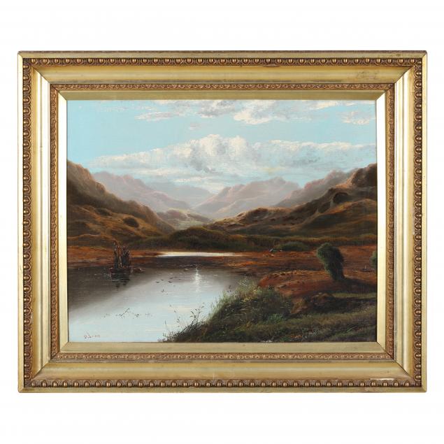 antique-landscape-painting-with-lake-and-mountains