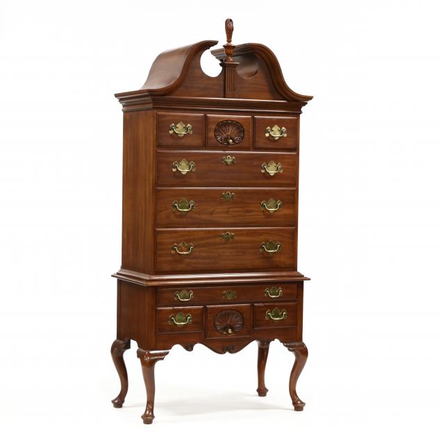 henkel-harris-black-cherry-queen-anne-style-highboy