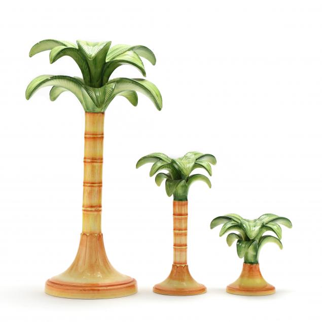 three-vietri-palm-tree-candlesticks