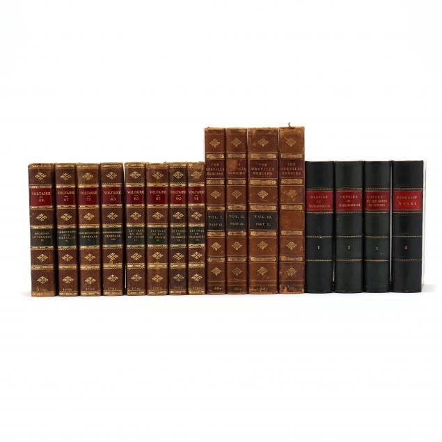 three-partial-book-sets-consisting-of-sixteen-antique-leatherbound-volumes