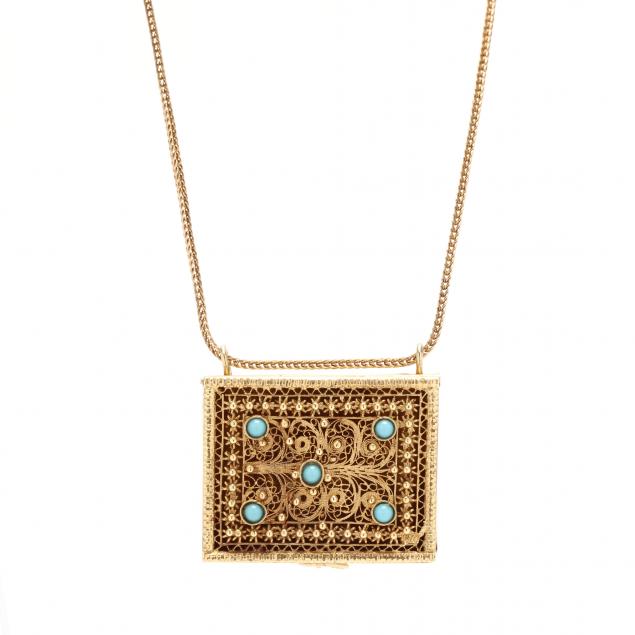 gold-and-turquoise-locket-box-necklace