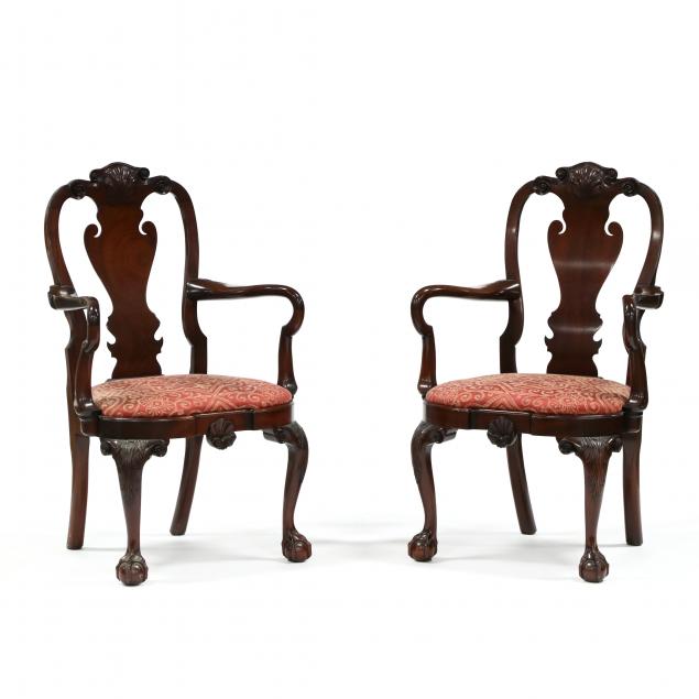 kindel-pair-of-irish-queen-anne-style-armchairs