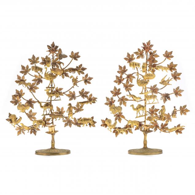 pair-of-brass-tree-of-life-candle-holders