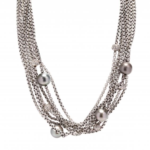 silver-gold-and-diamond-multi-strand-necklace-david-yurman