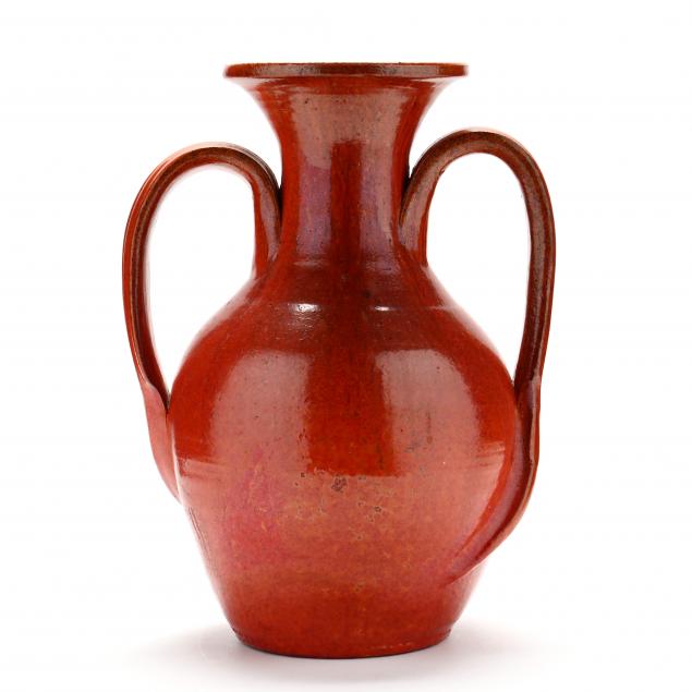 chrome-red-vase-attributed-jack-kiser-nc