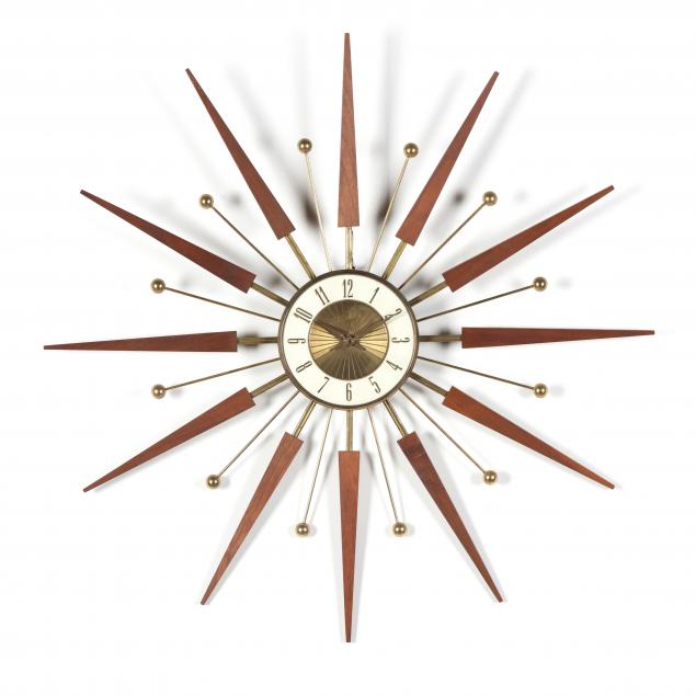 elgin-mid-century-sunburst-wall-clock