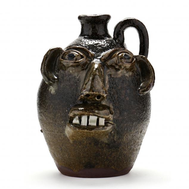 single-side-handle-face-jug-burlon-craig-vale-nc-1914-2002