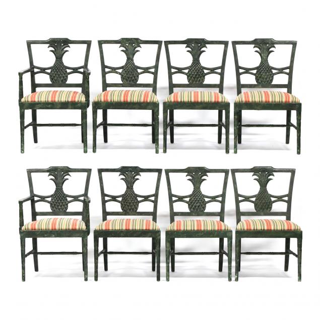 set-of-eight-carved-and-painted-pineapple-dining-chairs