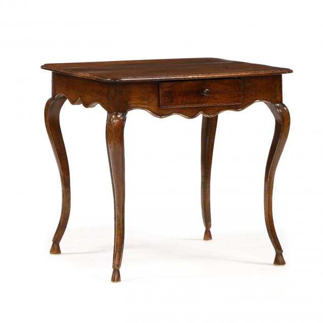 french-provincial-carved-walnut-one-drawer-table