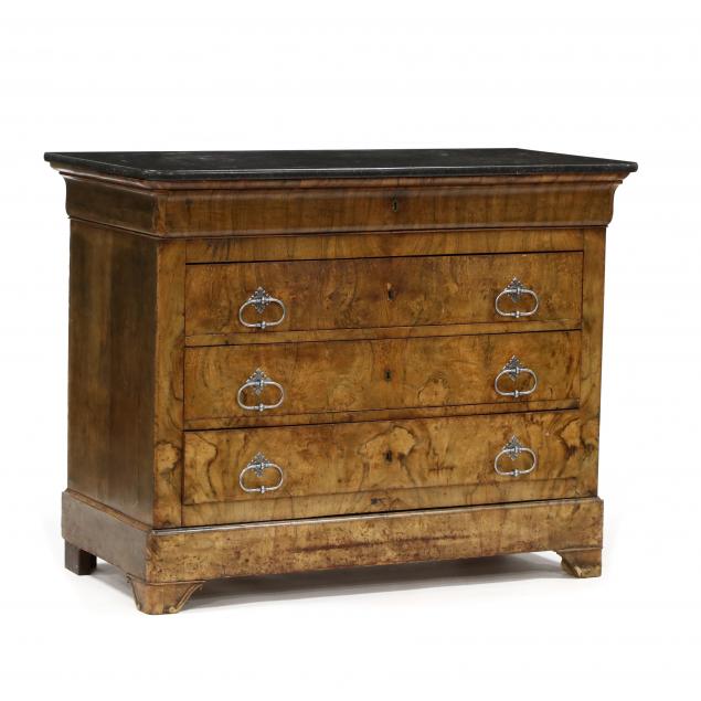 louis-philippe-marble-top-burl-wood-chest-of-drawers