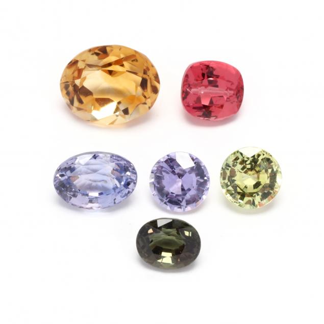 six-loose-gemstones