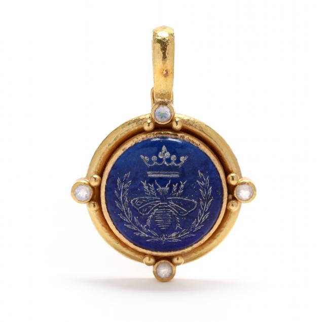 gold-and-lapis-lazuli-intaglio-pendant-enhancer-elizabeth-locke
