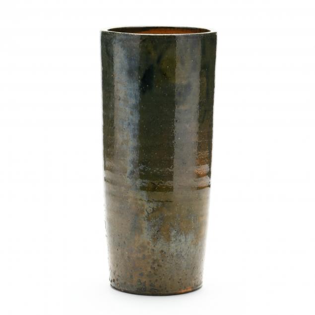 cylinder-vase-attributed-auman-pottery-1922-1937-seagrove-nc