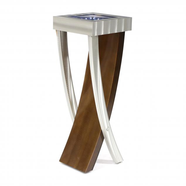 contemporary-brushed-steel-display-pedestal