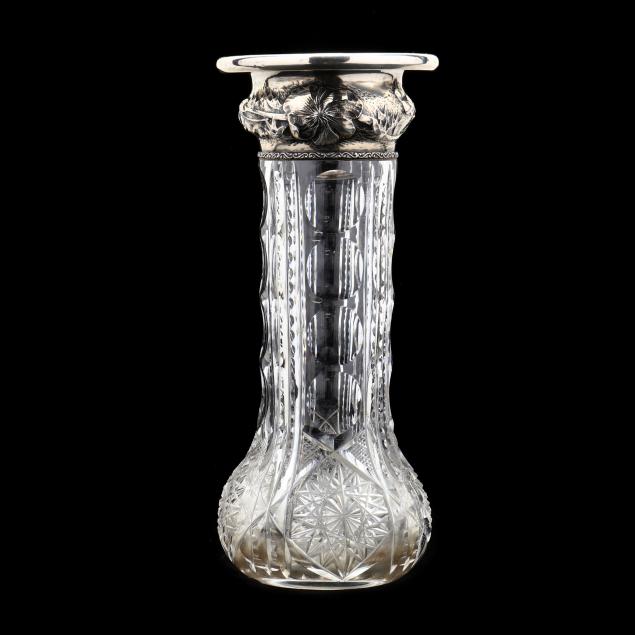 antique-gorham-sterling-silver-and-cut-glass-vase
