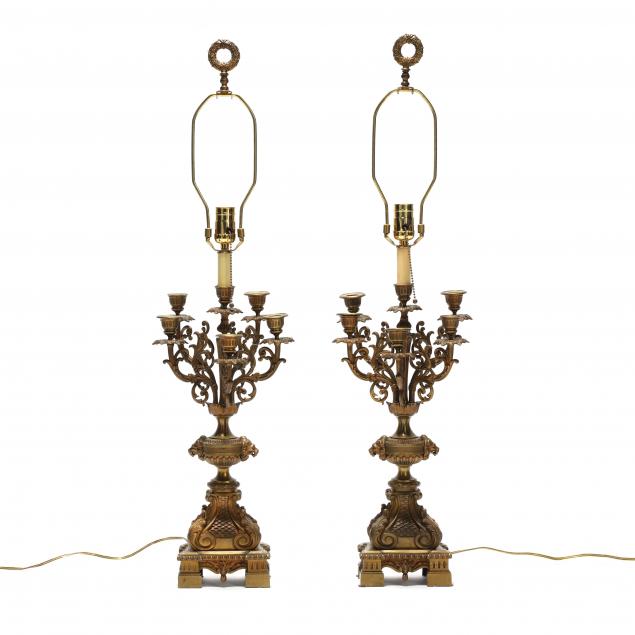 pair-of-antique-french-bronze-dore-candelabra-lamps