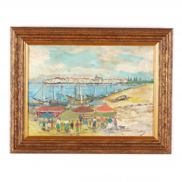 a-vintage-painting-of-a-seaside-market